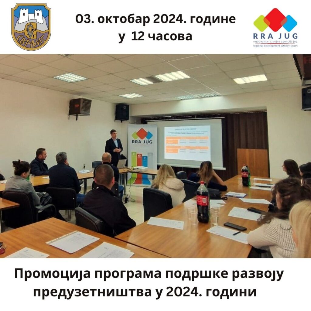 Промоција програма подршке развоју предузетништва у 2024. години